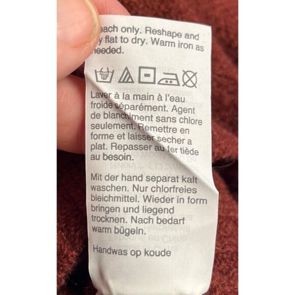 Point Sur Wool Alpaca Blend High Mock Neck Sweater Rust Red Womens Size L - Picture 7 of 13